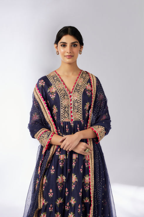 Joshna Tiered AG Set - Navy